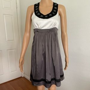 Forever 21 Rhinestone Neckline Pleated Dress